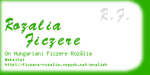 rozalia ficzere business card