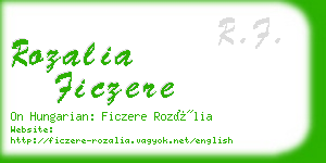 rozalia ficzere business card